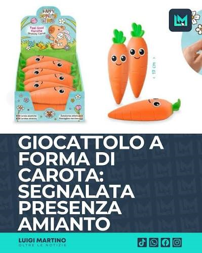 Allerta ministeriale su giocattolo contenente amianto